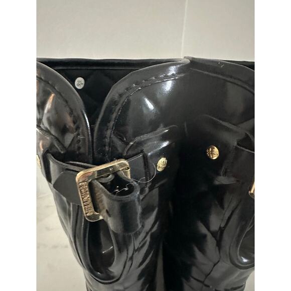 HUNTER REFINED GLOSS QUILTED WATERPROOF BOOTS/DARK SLATE - Picture 6 of 10